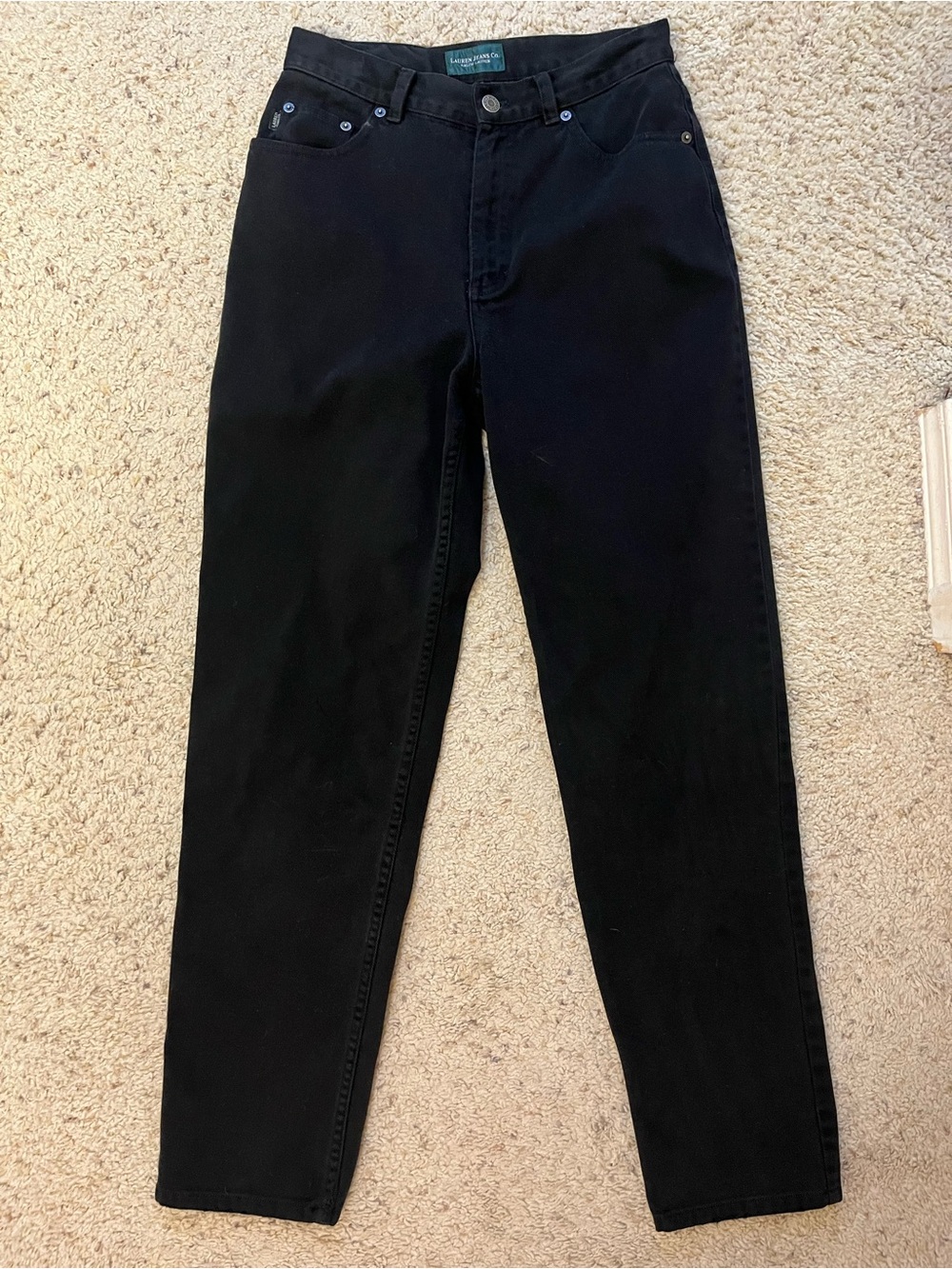 Lauren Ralph Lauren Black High Rise Straight leg Jeans